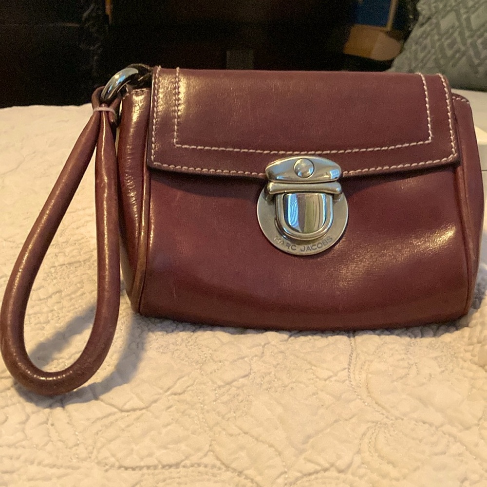 Marc Jacobs wrist bag with bold hardware